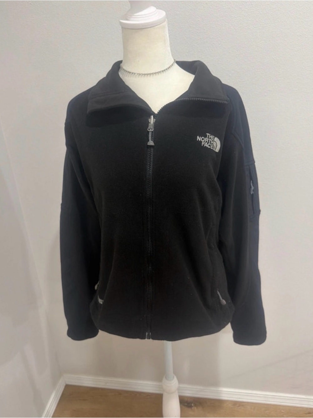 The North Face Black windstopper Jacket with Logo
